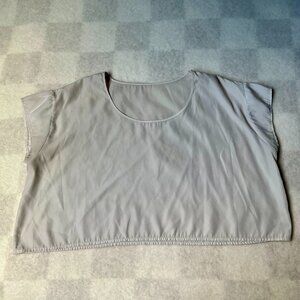 American Apparel White Cropped Blouse